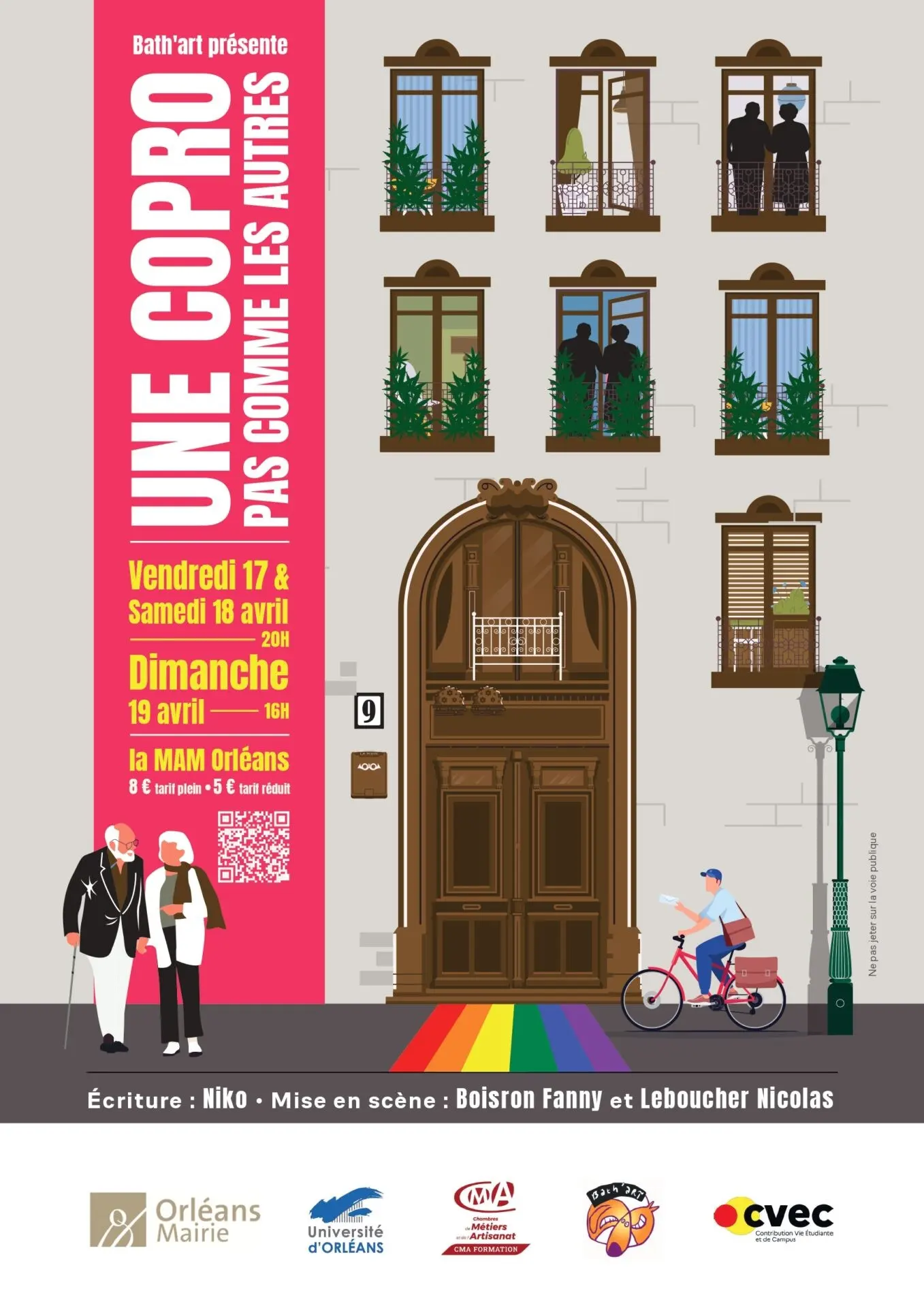 Affiche des représentations des 17, 18 et 19 avril 2026 à la Maison des Arts et de la Musique.